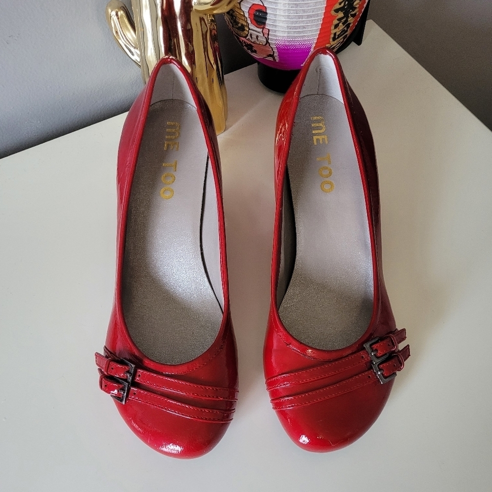 Me Too Red Wedges, GUC, Size 6